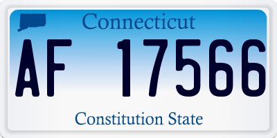 CT license plate AF17566