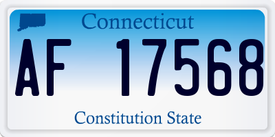CT license plate AF17568