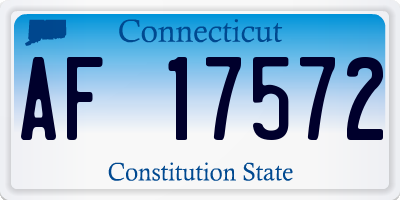 CT license plate AF17572