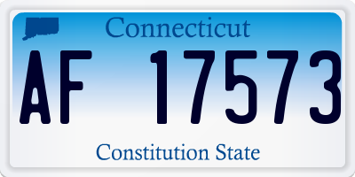 CT license plate AF17573