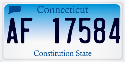 CT license plate AF17584