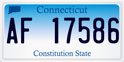 CT license plate AF17586
