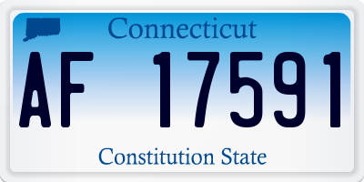 CT license plate AF17591
