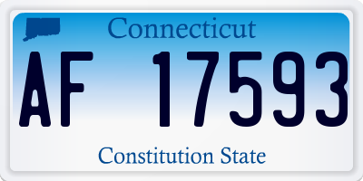 CT license plate AF17593