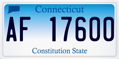CT license plate AF17600