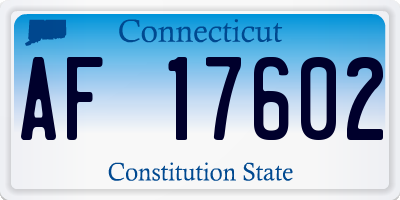 CT license plate AF17602