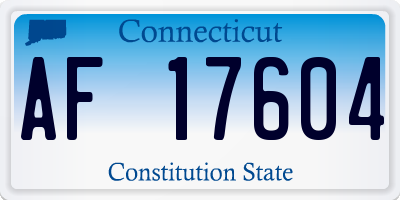 CT license plate AF17604
