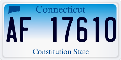 CT license plate AF17610