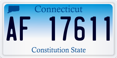 CT license plate AF17611