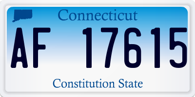 CT license plate AF17615