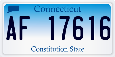CT license plate AF17616