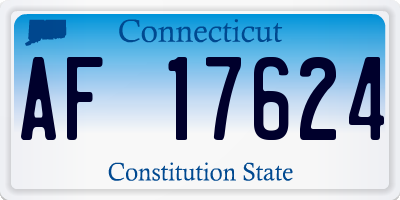 CT license plate AF17624