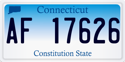 CT license plate AF17626