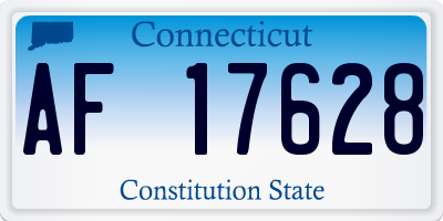 CT license plate AF17628