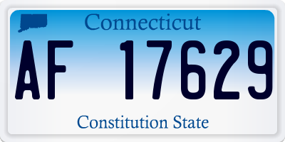 CT license plate AF17629