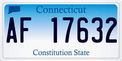 CT license plate AF17632
