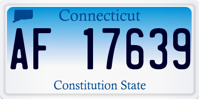 CT license plate AF17639