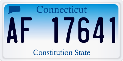CT license plate AF17641