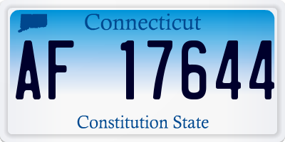 CT license plate AF17644