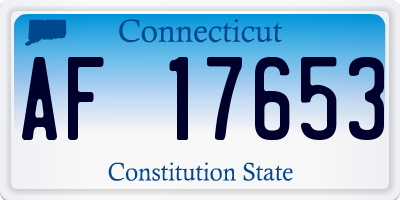 CT license plate AF17653