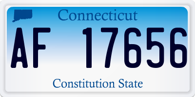 CT license plate AF17656