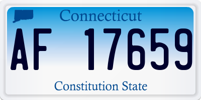 CT license plate AF17659
