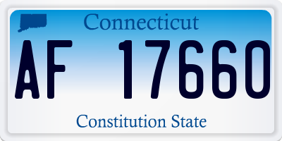 CT license plate AF17660
