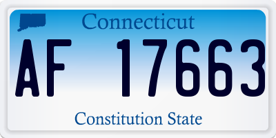 CT license plate AF17663