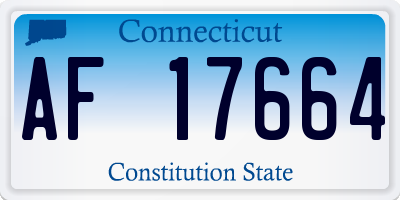 CT license plate AF17664