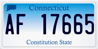 CT license plate AF17665