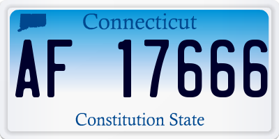 CT license plate AF17666