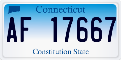 CT license plate AF17667