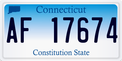 CT license plate AF17674