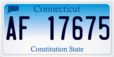 CT license plate AF17675