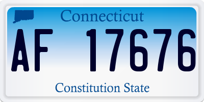 CT license plate AF17676