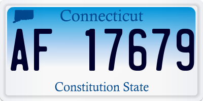 CT license plate AF17679