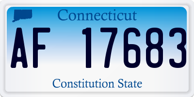 CT license plate AF17683