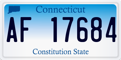 CT license plate AF17684