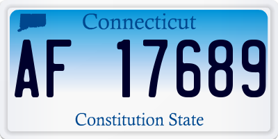 CT license plate AF17689