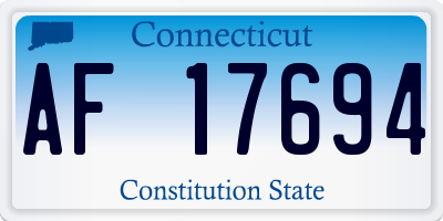 CT license plate AF17694