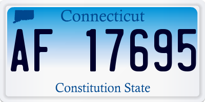 CT license plate AF17695
