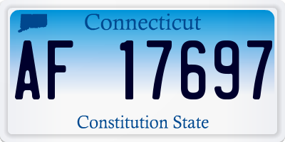 CT license plate AF17697