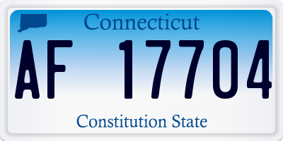 CT license plate AF17704