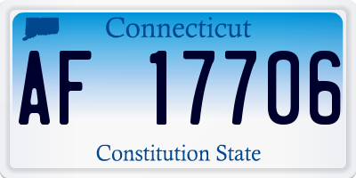 CT license plate AF17706