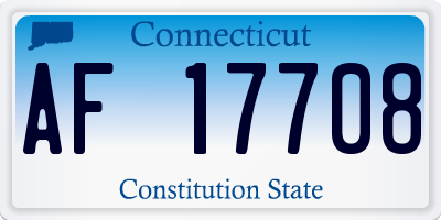 CT license plate AF17708
