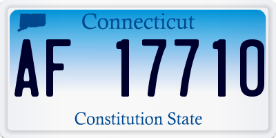 CT license plate AF17710