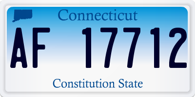 CT license plate AF17712