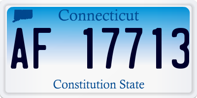 CT license plate AF17713