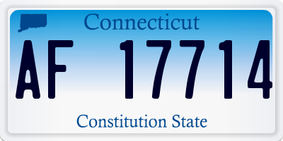 CT license plate AF17714