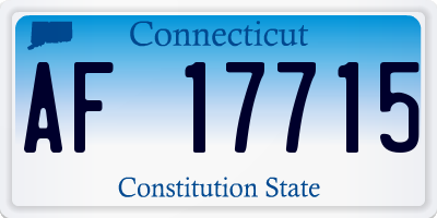 CT license plate AF17715